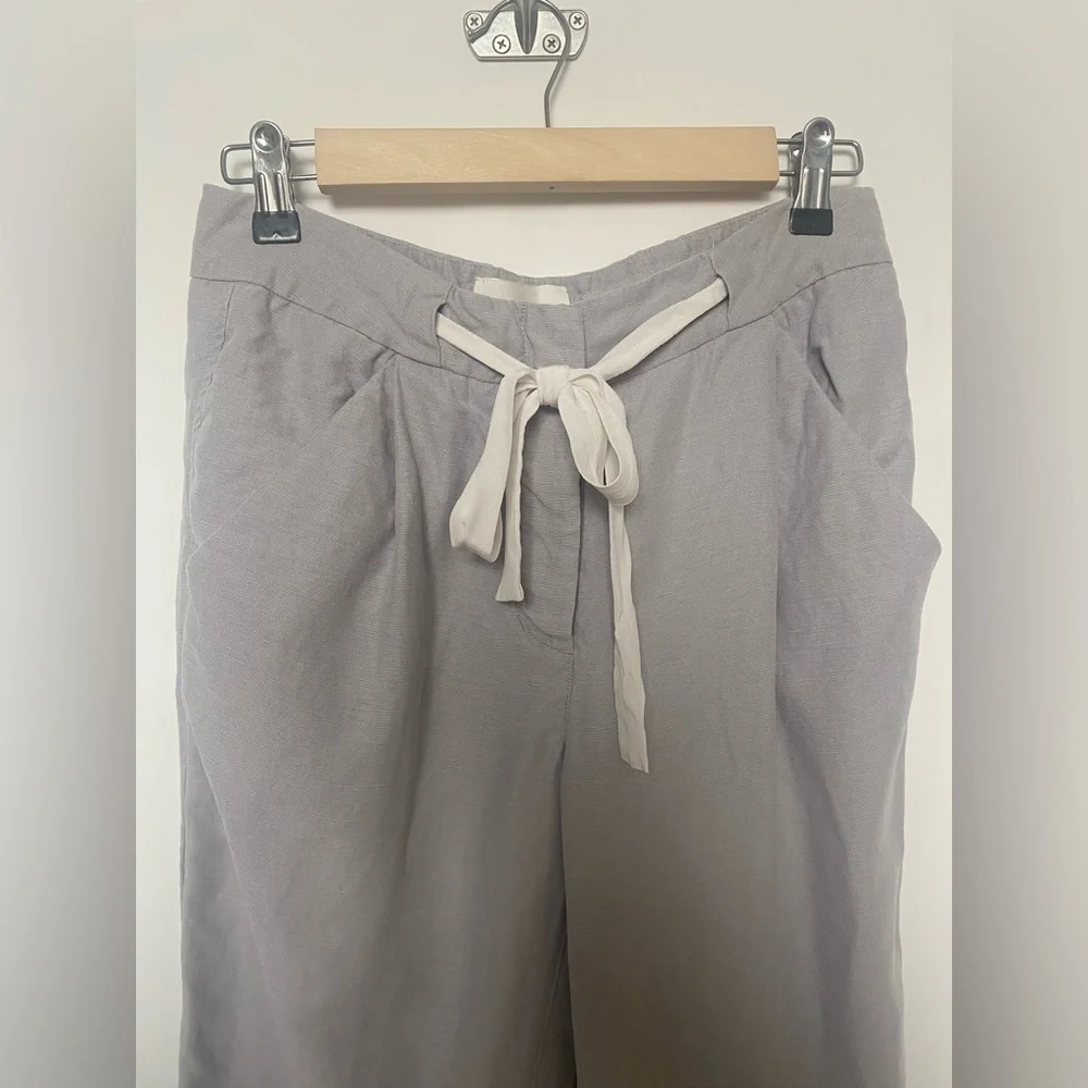 Wilfred Allant‎ Linen Grey Pants Drawstring Waist